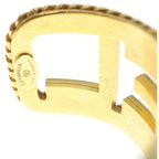 Chanel Logo Rhinestone Bangle Bracelet Gold — view 5