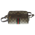 Gucci Ophidia Mini Shoulder Bag Leather Gold Brown