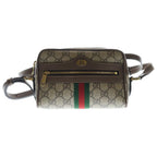 Gucci Ophidia Mini Shoulder Bag Leather Gold Brown