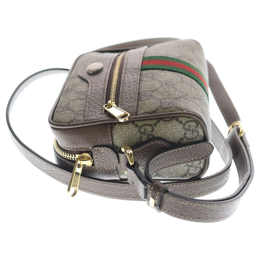Gucci Ophidia Mini Shoulder Bag Leather Gold Brown — view 3