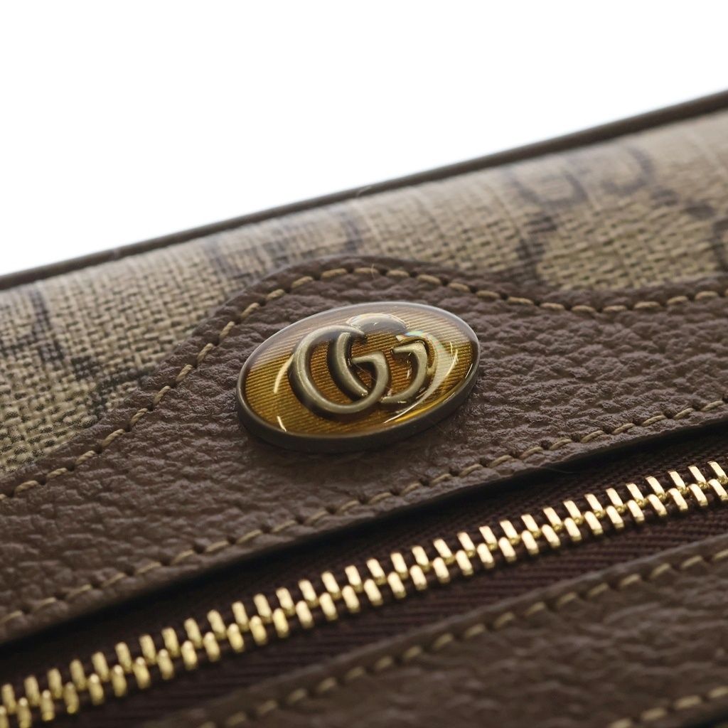 Gucci Ophidia Mini Shoulder Bag Leather Gold Brown — view 6