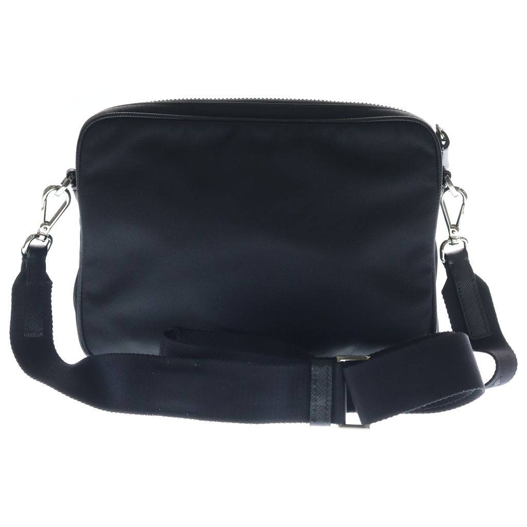 Prada Re-Nylon Saffiano Shoulder Bag Black Nylon Leather