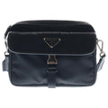 Prada Re-Nylon Saffiano Shoulder Bag Black Nylon Leather