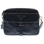 Prada Re-Nylon Saffiano Shoulder Bag Black Nylon Leather