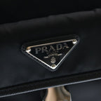 Prada Re-Nylon Saffiano Shoulder Bag Black Nylon Leather