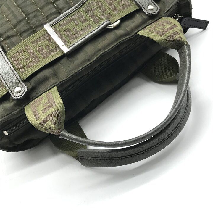 Fendi Zucca Nylon Hand Bag Mini Khaki — view 7