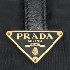 Prada Nylon Leather Shoulder Bag Black — view 8