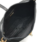 Prada Nylon Leather Shoulder Bag Black — view 9