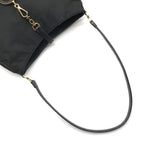 Prada Nylon Leather Shoulder Bag Black — view 7