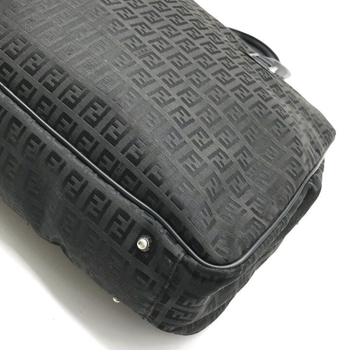 Fendi Zucchino Nylon Canvas Business Hand Bag Black — view 5