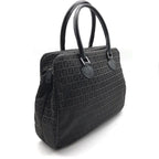 Fendi Zucchino Nylon Canvas Business Hand Bag Black — view 2