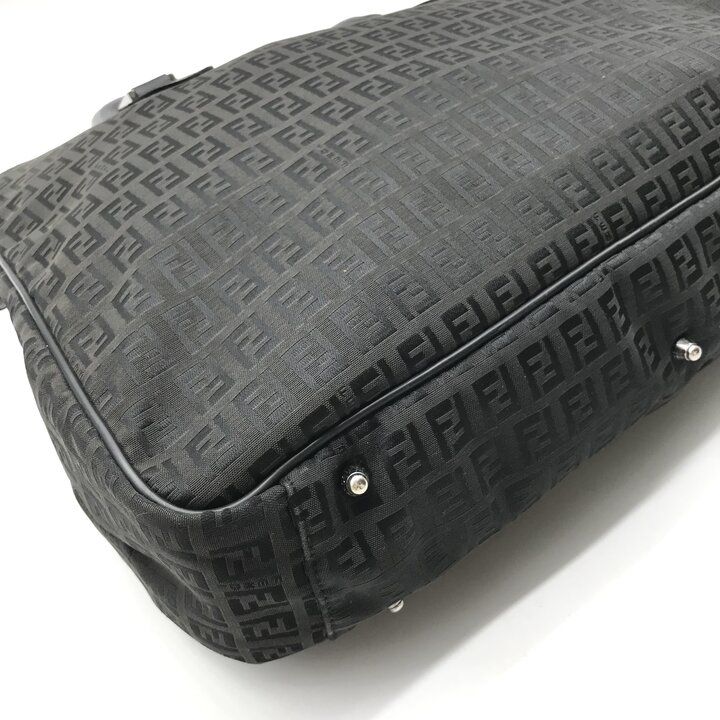 Fendi Zucchino Nylon Canvas Business Hand Bag Black — view 6