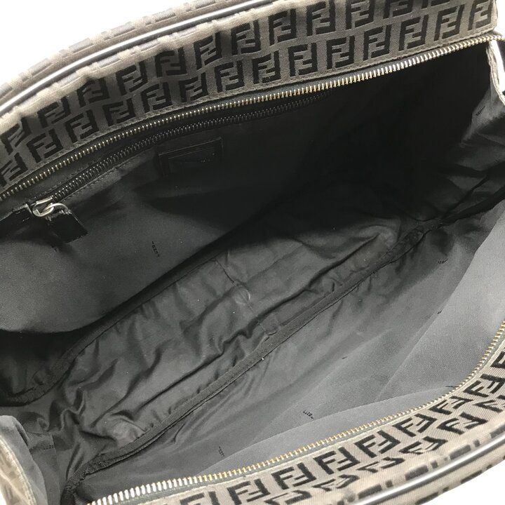 Fendi Zucchino Nylon Canvas Business Hand Bag Black — view 8
