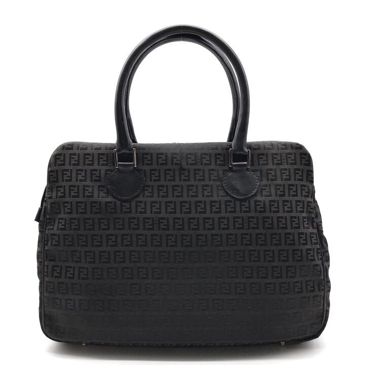 Fendi Zucchino Nylon Canvas Business Hand Bag Black — view 3
