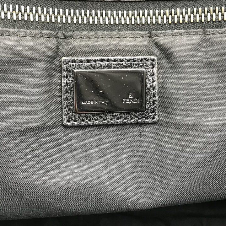 Fendi Zucchino Nylon Canvas Business Hand Bag Black — view 9