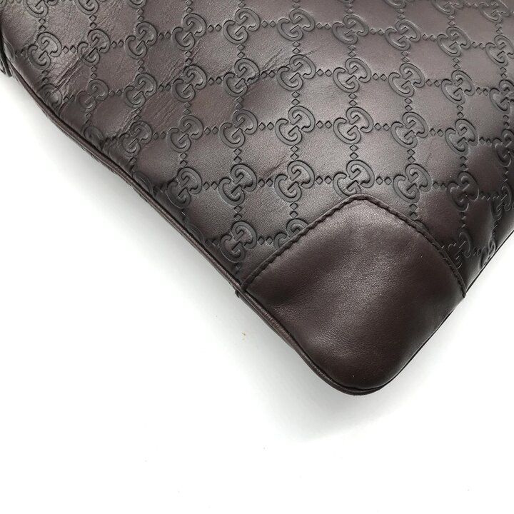 Gucci Guccissima Leather Shoulder Bag Brown — view 5