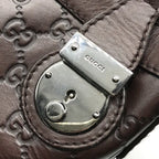 Gucci Guccissima Leather Shoulder Bag Brown — view 8