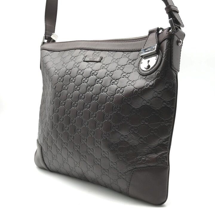 Gucci Guccissima Leather Shoulder Bag Brown — view 2