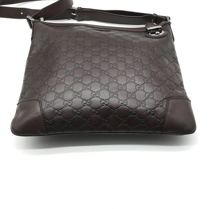 Gucci Guccissima Leather Shoulder Bag Brown — view 4