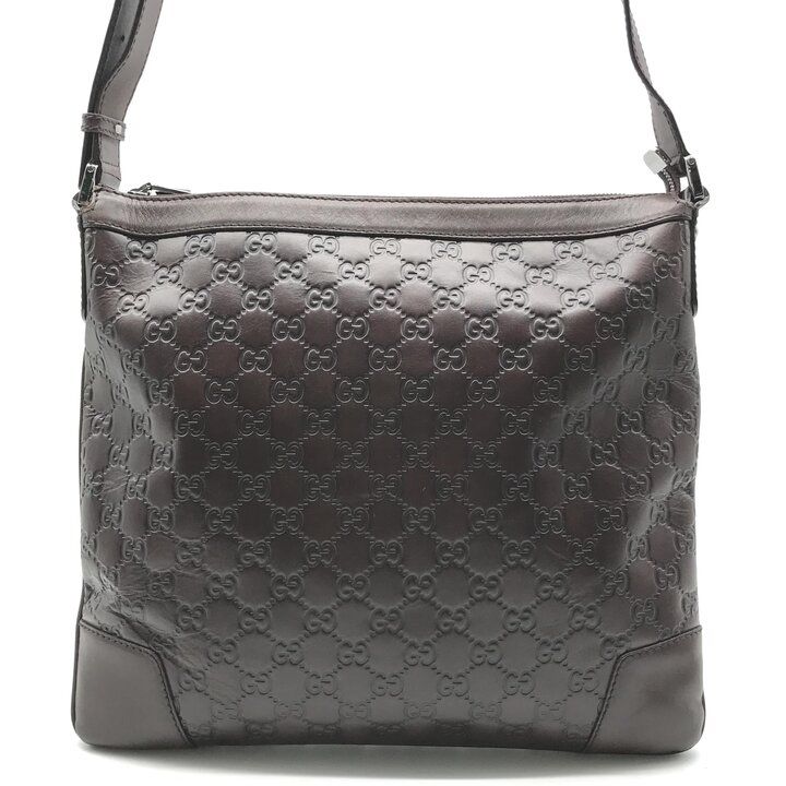 Gucci Guccissima Leather Shoulder Bag Brown — view 3