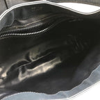 Celine Macadam Triomphe Turnlock Leather Shoulder Bag Navy — view 8