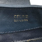 Celine Macadam Triomphe Turnlock Leather Shoulder Bag Navy — view 9