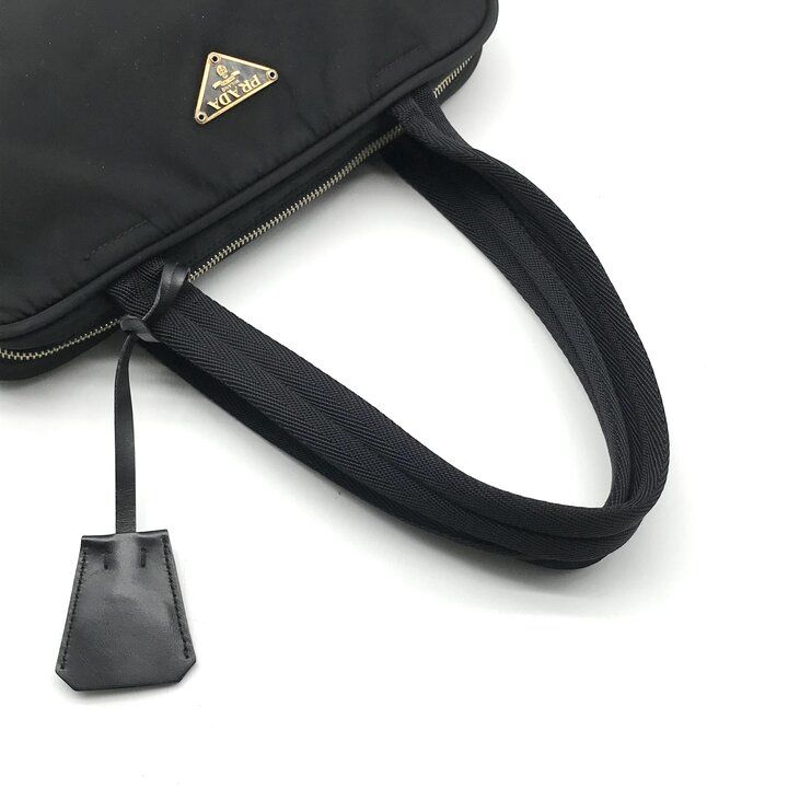Prada Nylon Hand Bag Black — view 7
