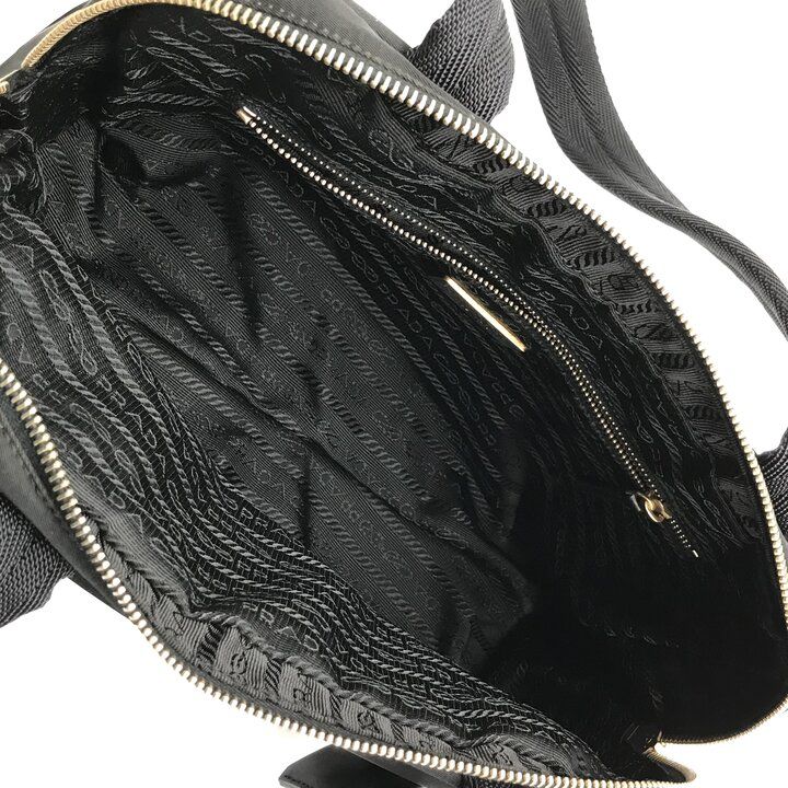 Prada Nylon Hand Bag Black — view 8