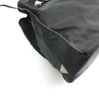 Prada Nylon Leather Drawstring Shoulder Bag Black — view 5