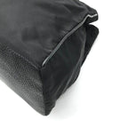 Prada Nylon Leather Drawstring Shoulder Bag Black — view 6