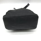 Prada Nylon Leather Drawstring Shoulder Bag Black — view 4