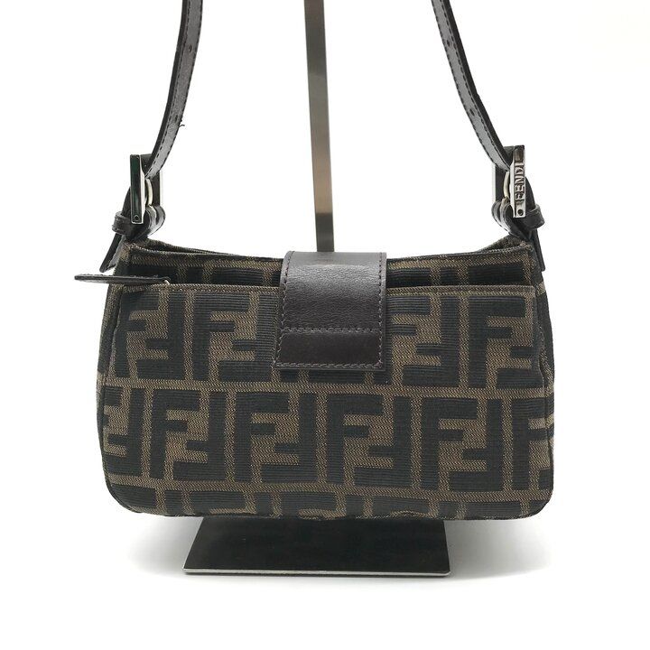 Fendi Zucca Mini Mamma Bucket Shoulder Bag Brown — view 3
