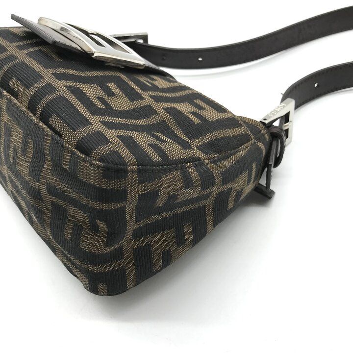 Fendi Zucca Mini Mamma Bucket Shoulder Bag Brown — view 6