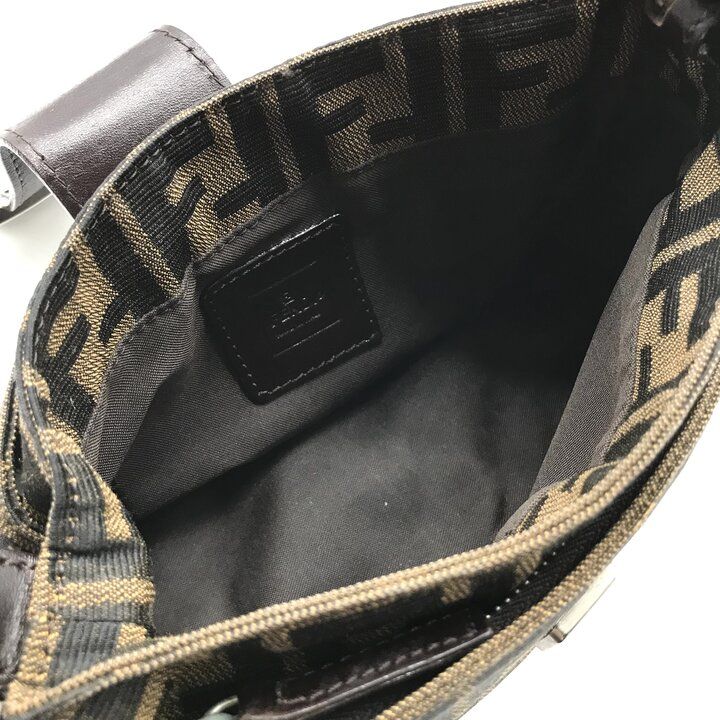 Fendi Zucca Mini Mamma Bucket Shoulder Bag Brown — view 8