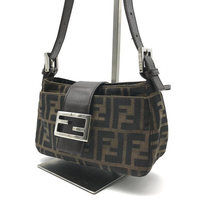 Fendi Zucca Mini Mamma Bucket Shoulder Bag Brown — view 2