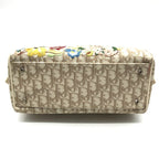 Dior Trotter Leather Flower Embroidery Mini Hand Bag Beige — view 4
