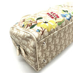 Dior Trotter Leather Flower Embroidery Mini Hand Bag Beige — view 5