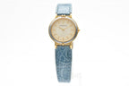 Saint Laurent 2200 YSL Logo Cassandra Watch Quartz Gold Dial Leather — view 4