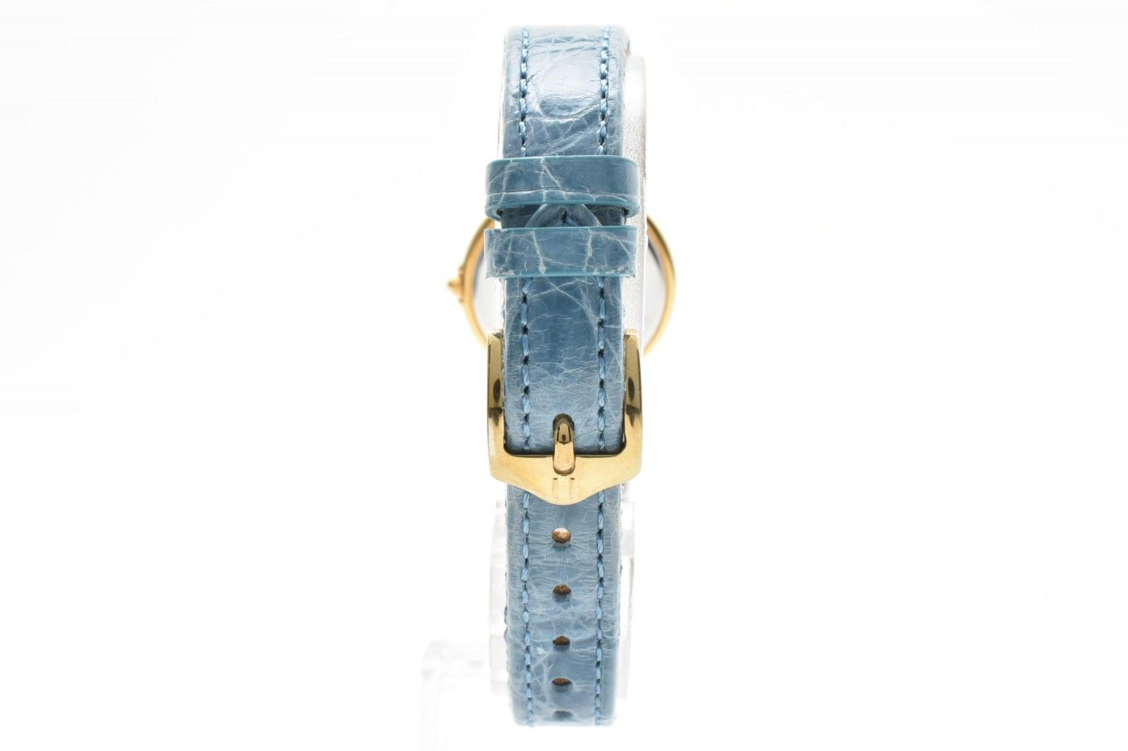Saint Laurent 2200 YSL Logo Cassandra Watch Quartz Gold Dial Leather — view 5