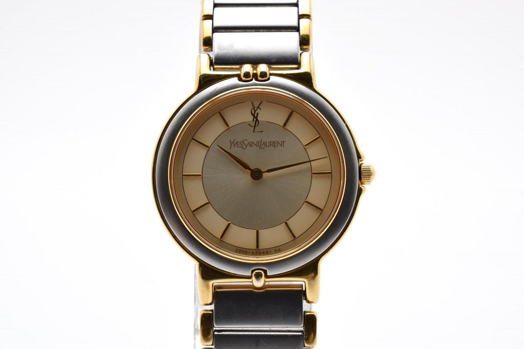 Saint Laurent 2200 Quartz YSL Logo Cassandra Watch Cream Dial Combination — view 2