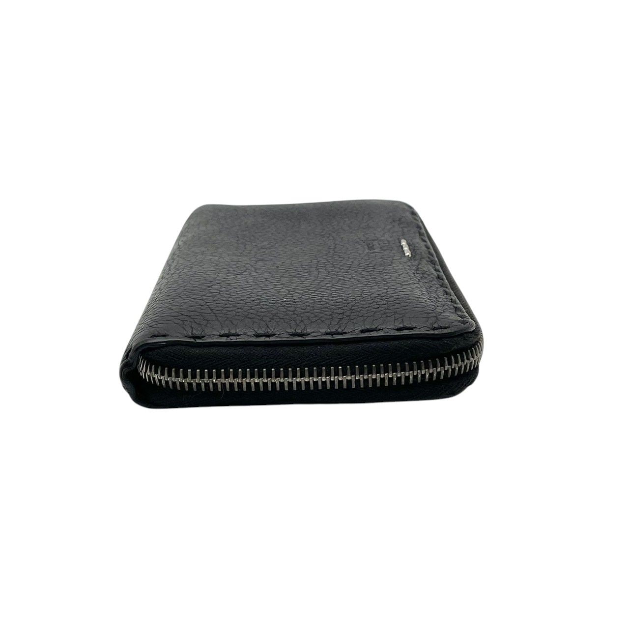 Fendi Wallet Selleria Zip Around Leather Marais the Black Silver Classic Simple — view 5