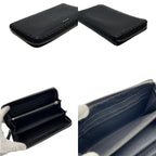 Fendi Wallet Selleria Zip Around Leather Marais the Black Silver Classic Simple — view 7