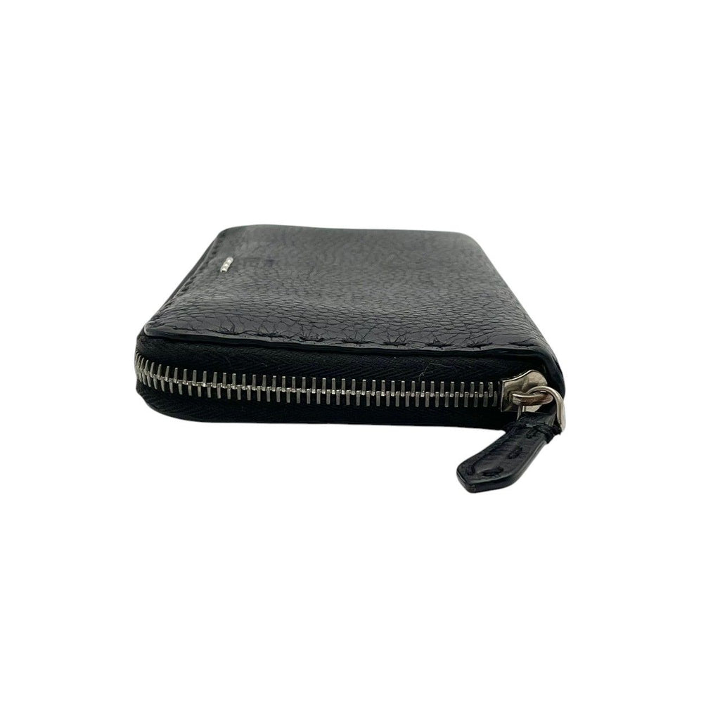 Fendi Wallet Selleria Zip Around Leather Marais the Black Silver Classic Simple — view 4