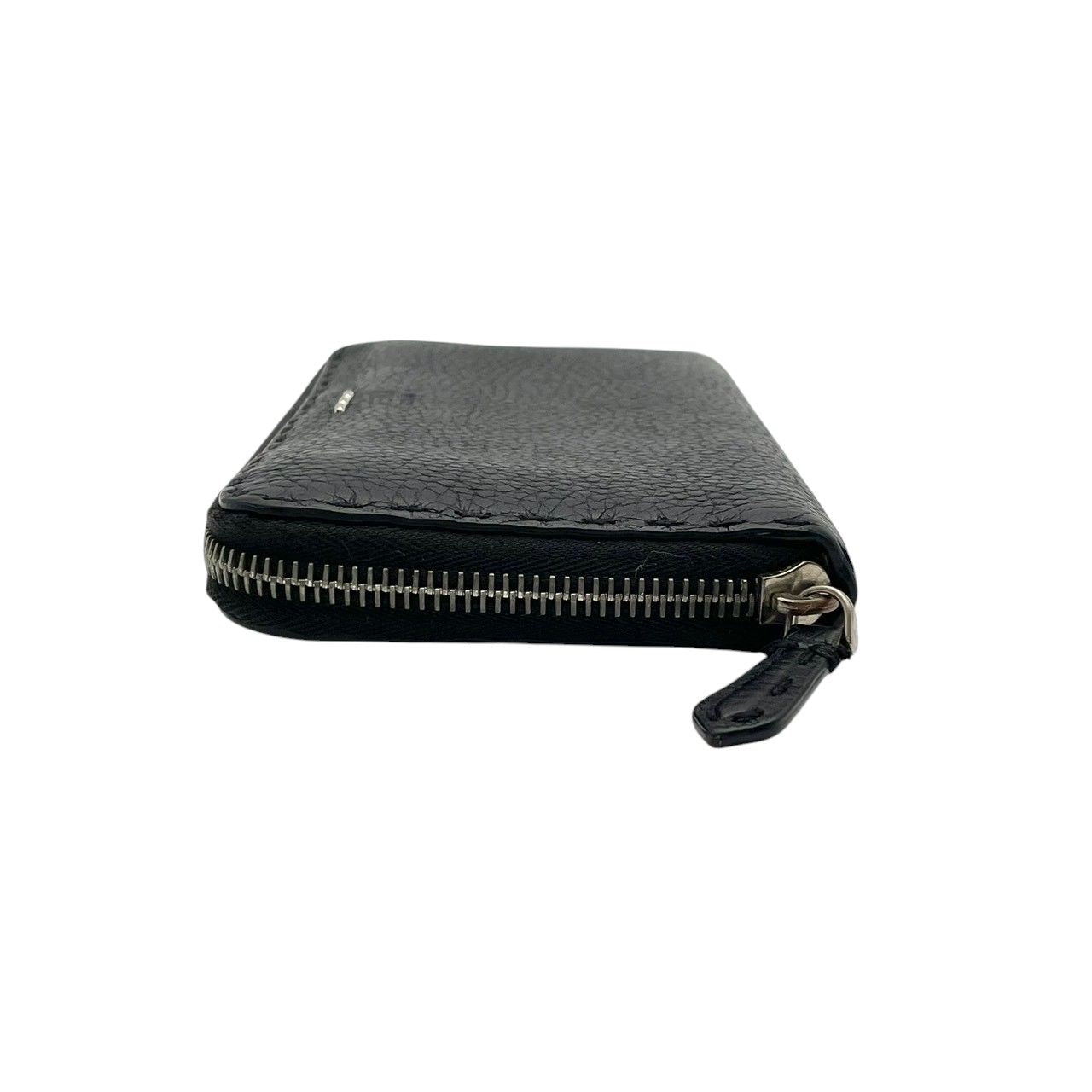 Fendi Wallet Selleria Zip Around Leather Marais the Black Silver Classic Simple — view 4