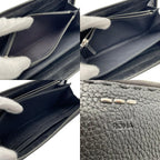 Fendi Wallet Selleria Zip Around Leather Marais the Black Silver Classic Simple — view 8