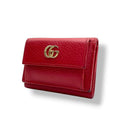 Gucci Wallet Petit Marmont GG Trifold Mini Compact Leather Rose Red Gold Double