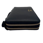 Gucci Wallet Swing Travel Case Bifold Double Zipper Zip Around Leather Black — view 4