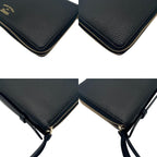 Gucci Wallet Swing Travel Case Bifold Double Zipper Zip Around Leather Black — view 7