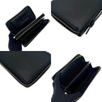 Gucci Wallet Swing Travel Case Bifold Double Zipper Zip Around Leather Black — view 8