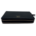 Gucci Wallet Swing Travel Case Bifold Double Zipper Zip Around Leather Black — view 5